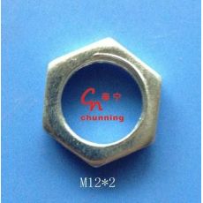 GB808螺母，M16*2六角沖壓燈飾螺母，粗牙特扁螺母