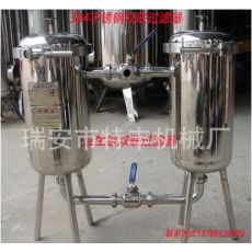 不銹鋼雙聯(lián)過濾器果汁糖漿飲料酒類雙桶式濾網(wǎng)式衛(wèi)生食品級過濾機