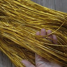 織帶金線彈力繩1.5mm國產金色假發(fā)橡筋松緊帶彈力繩 圣誕禮品